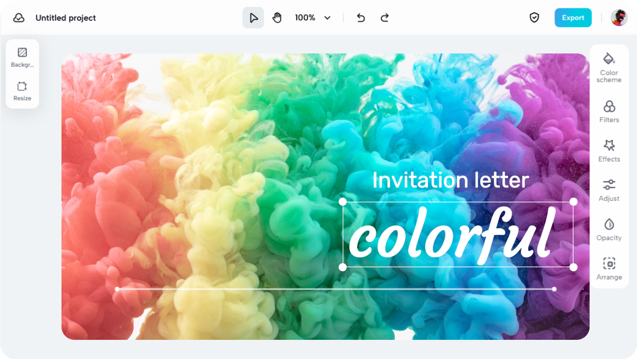 Create watercolor invitations
